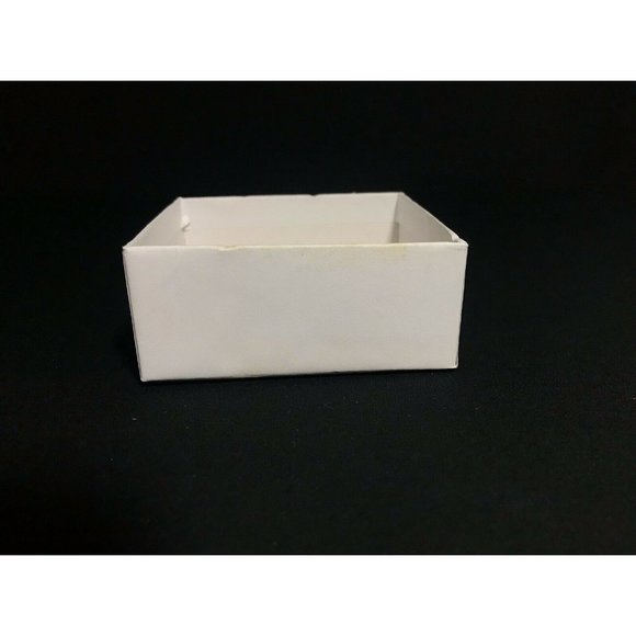 Lord & Taylor Empty Gift Box Cardboard White 3.5" x 3.5" x 1.5" - Picture 11 of 12